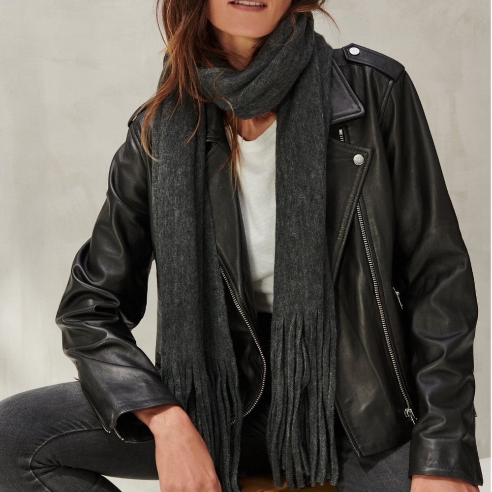 NWT Lucky Brand Solid Brushed Scarf, Gray